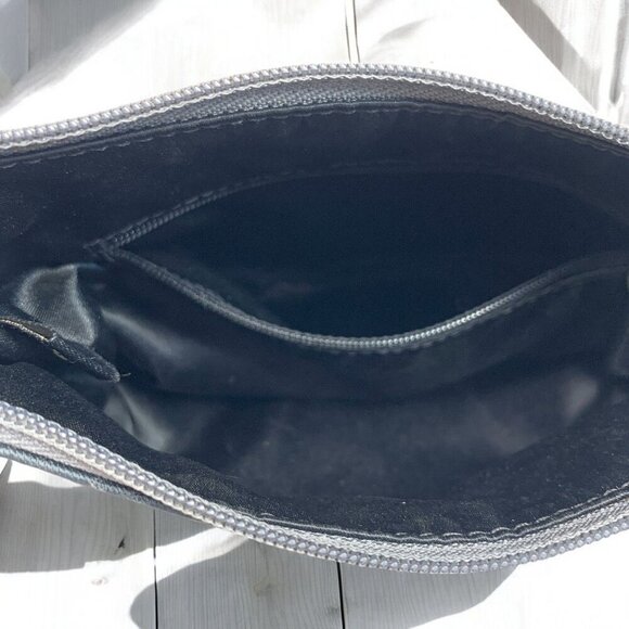 Coach Black Signature Canvas & Leather Crossbody Bag With Zip Top 8.5"W x 6"H - Picture 4 of 10